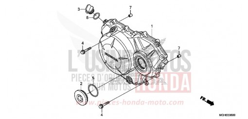 PANNEAU CARTER-MOTEUR D. (VFR1200X/XA/XL) VFR1200XE de 2014